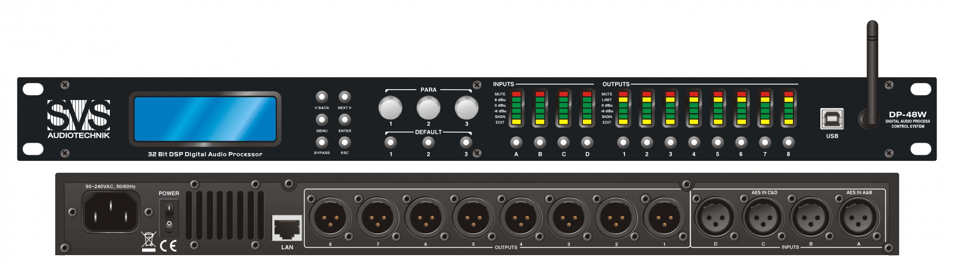 SVS Audiotechnik DP-48W Цифровой процессор: 4 входа 8 выходов в Оренбурге
