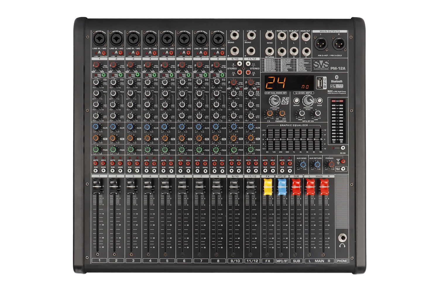 SVS Audiotechnik mixers PM-12A Активный аналоговый микшерный пульт, 12-канальный в Оренбурге